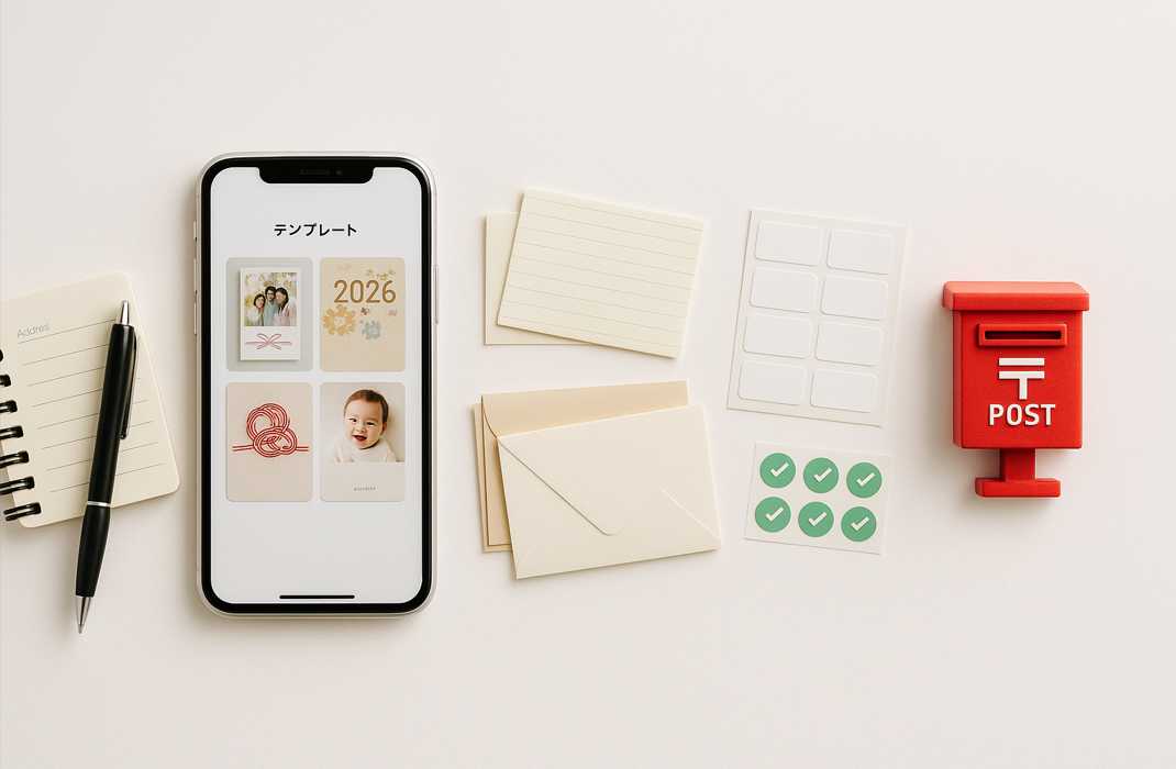 年賀状 初心者ガイド2026｜スマホでかんたん作成と宛名の基本