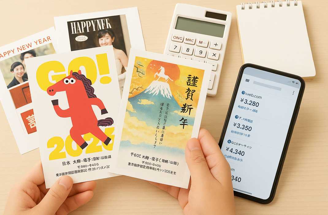 年賀状印刷を安くするコツは割引率ではなく送料・はがき代・宛名印刷込みの総額で比較することがポイント