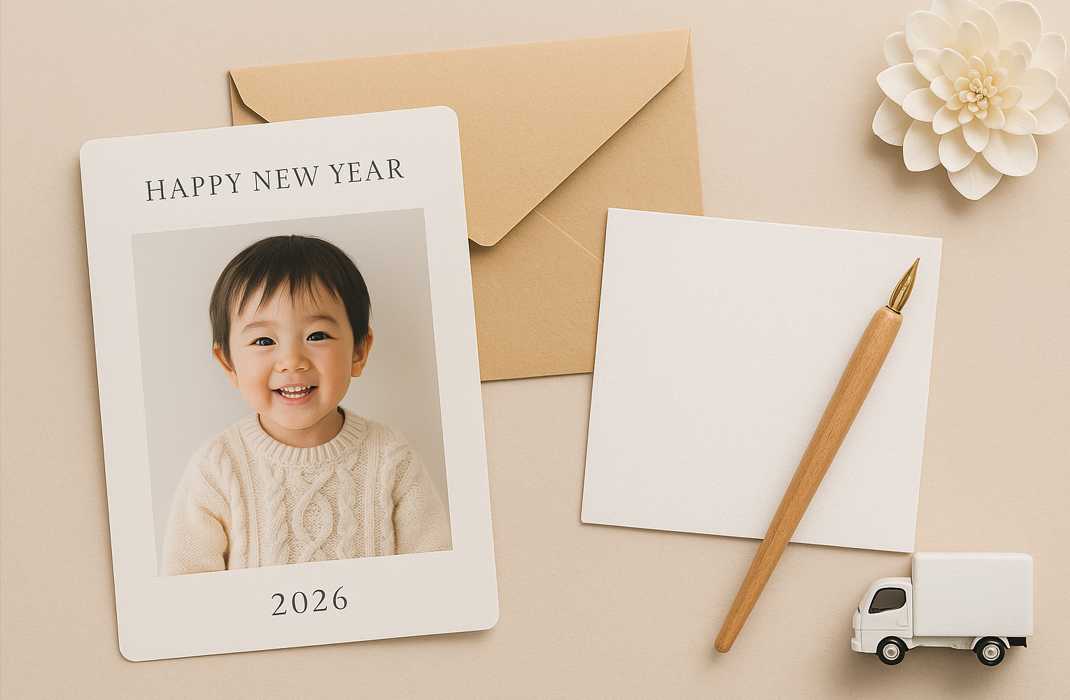 デザイン・おしゃれ|写真が映える年賀状の作り方【2026】余白・フォント・配色の正解